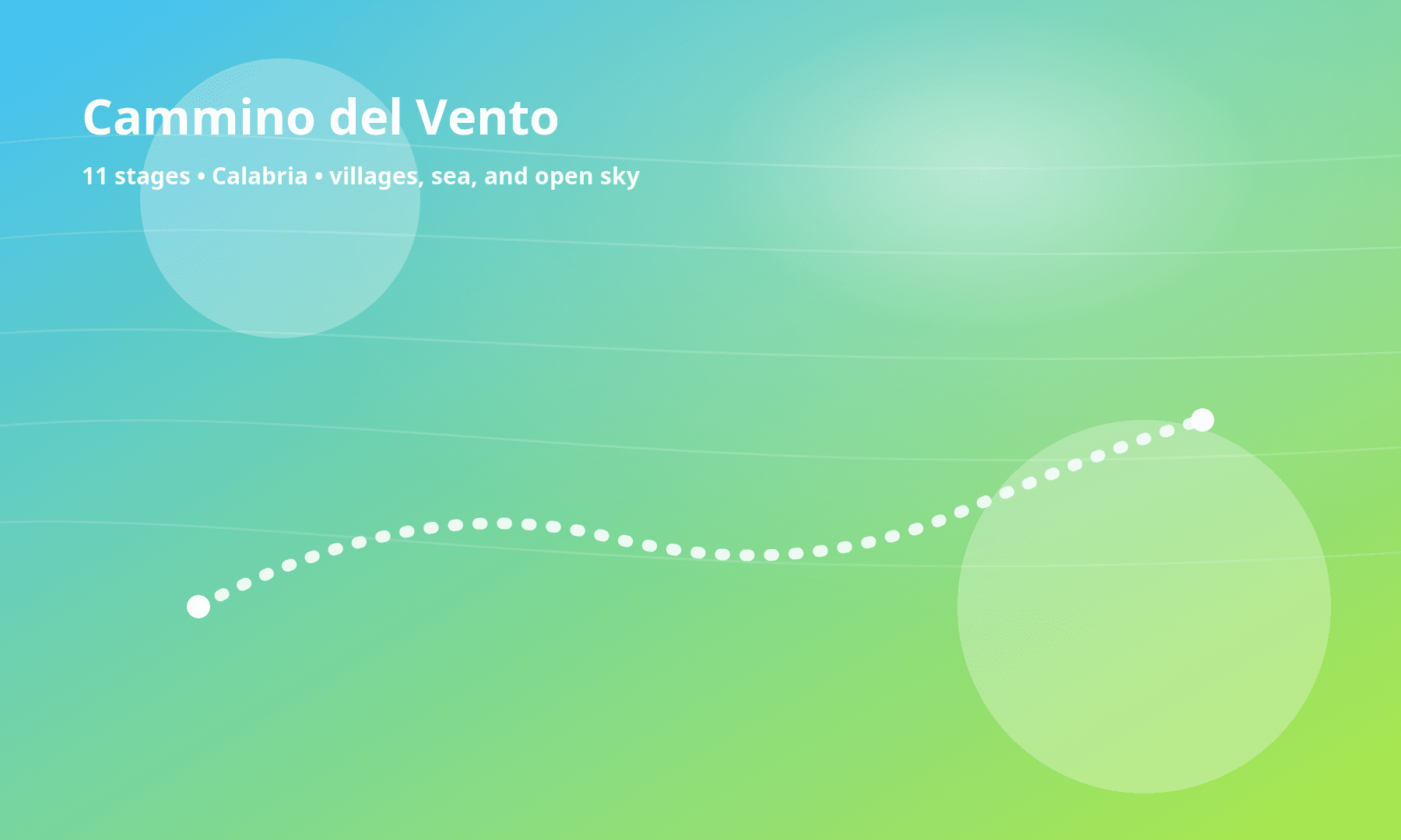 Concept visivo iniziale di Il Cammino del Vento