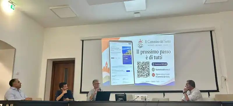 Public presentation of Il Cammino del Vento in Stalettì Council Chamber on July 17, 2026